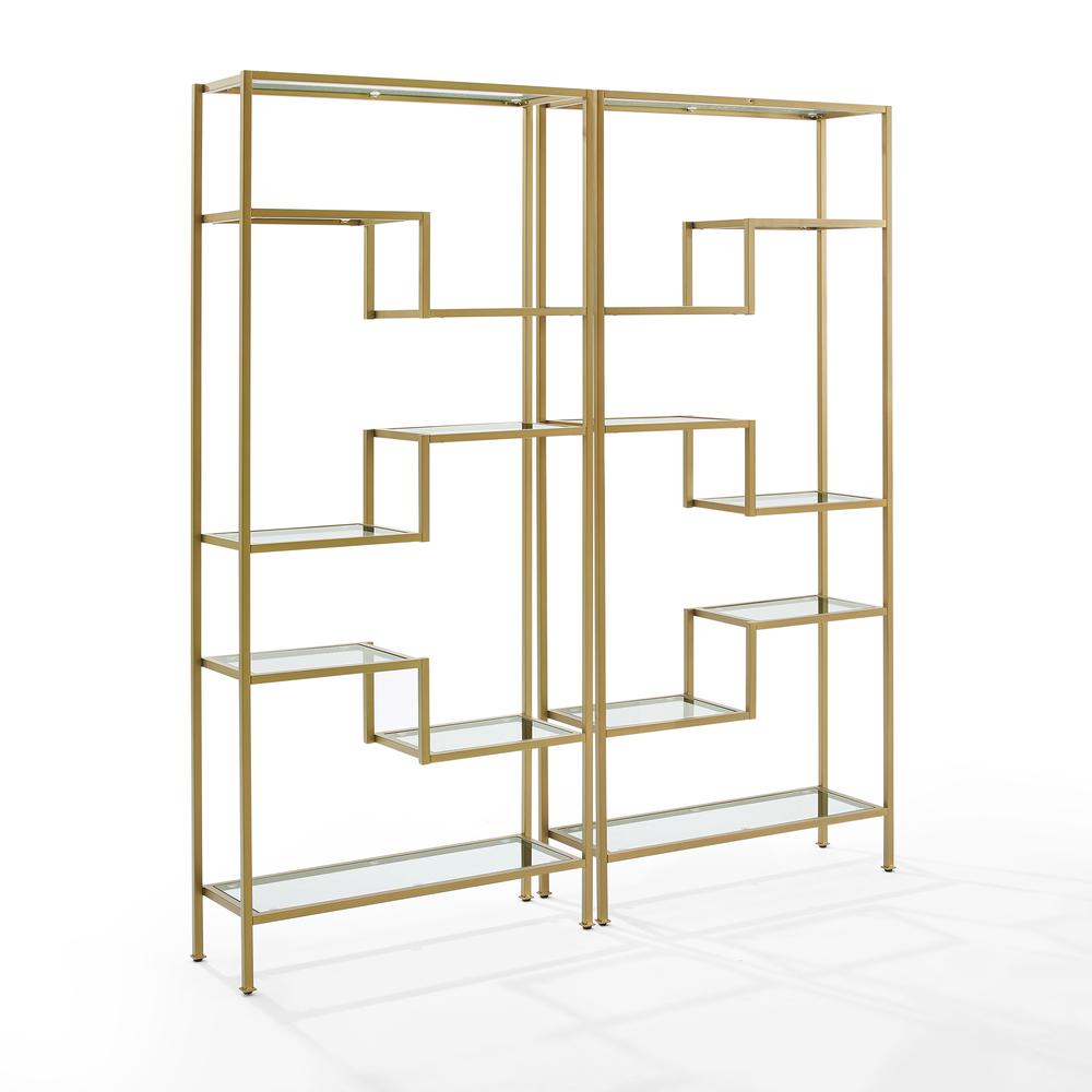 Sloane 2-Piece Etagere Bookcase Set - 2 Etageres