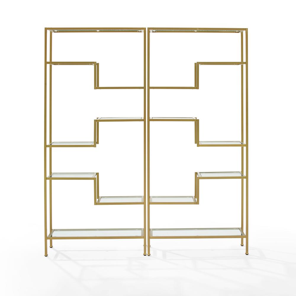Sloane 2-Piece Etagere Bookcase Set - 2 Etageres