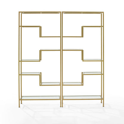 Sloane 2-Piece Etagere Bookcase Set - 2 Etageres