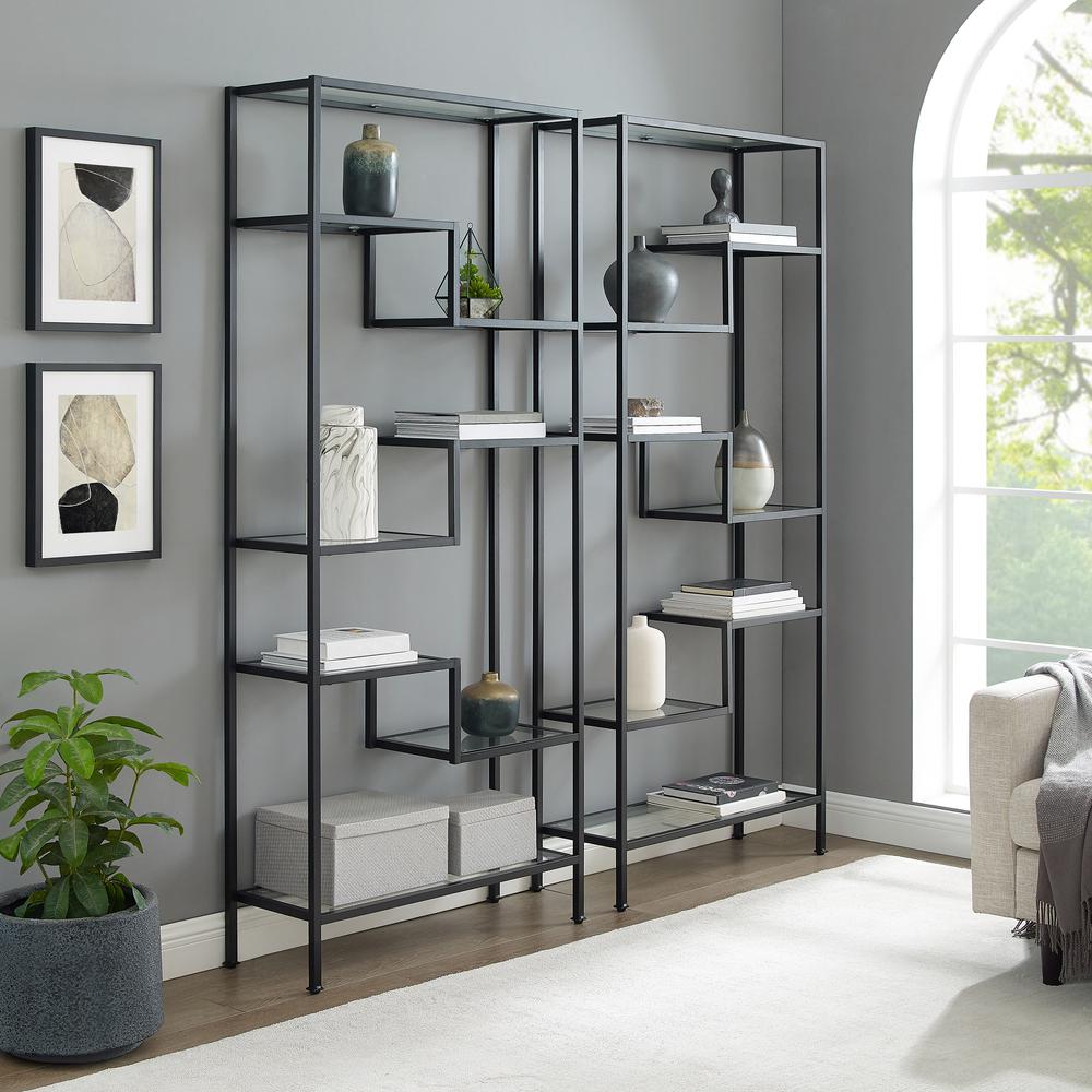 Sloane 2-Piece Etagere Bookcase Set - 2 Etageres