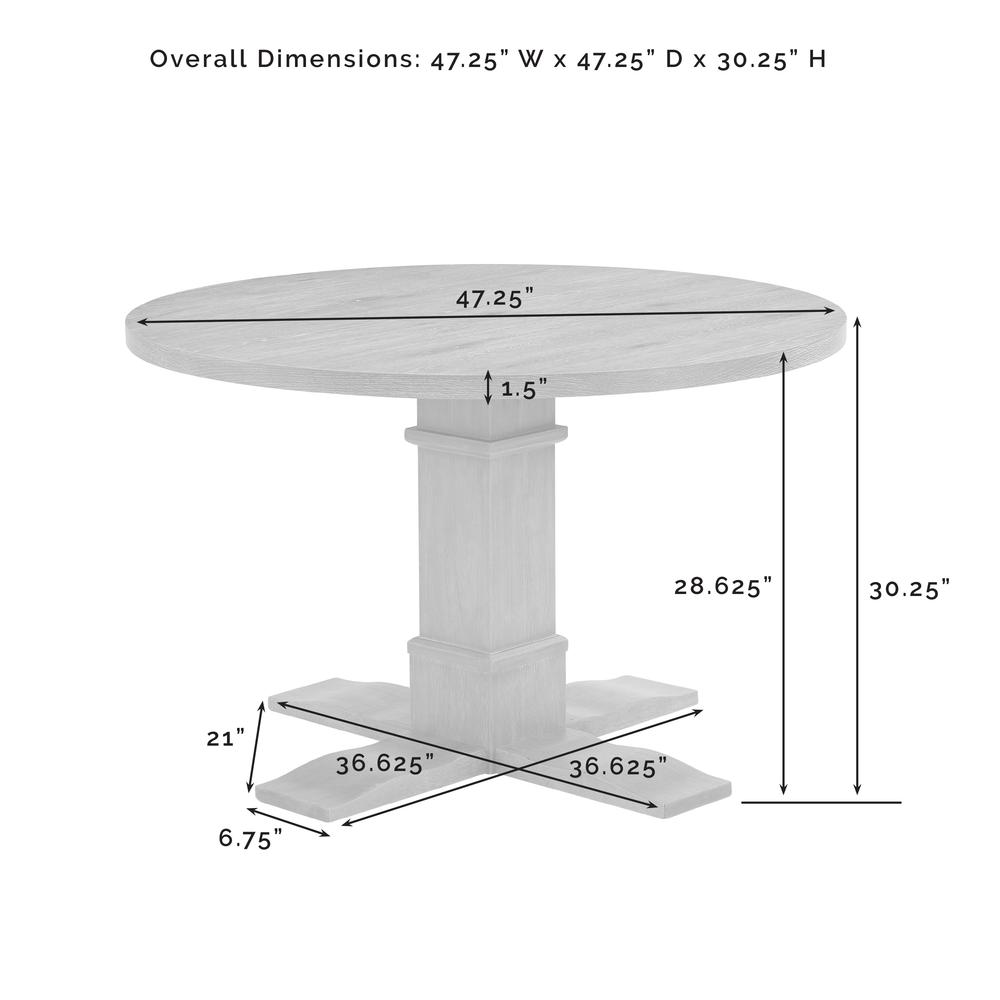 Joanna 5-Piece Round Dining Table Set For 4 - Round Table & 4 Back Chairs