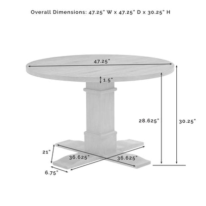 Joanna 5-Piece Round Dining Table Set For 4 - Round Table & 4 Back Chairs
