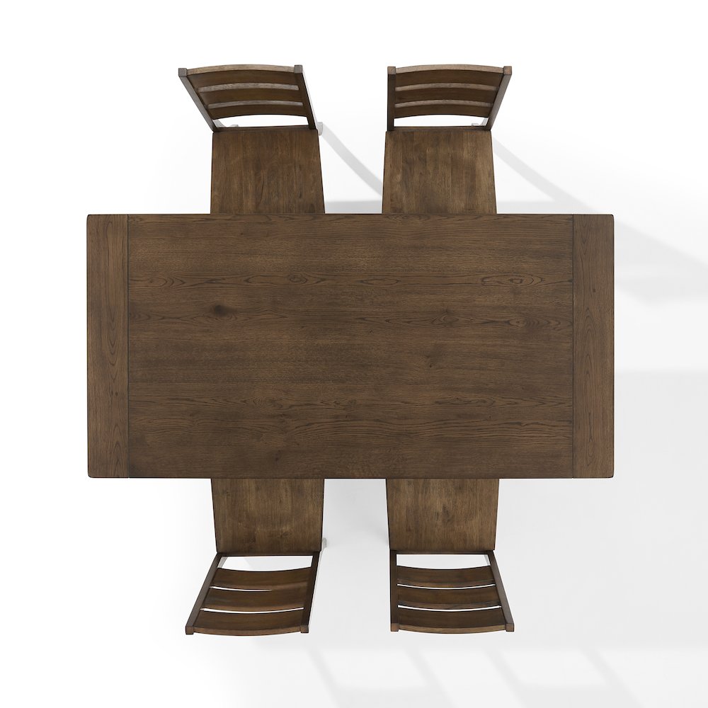 Joanna 5-Piece Dining Table Set For 4 - Table & 4 Ladder-Back Chairs