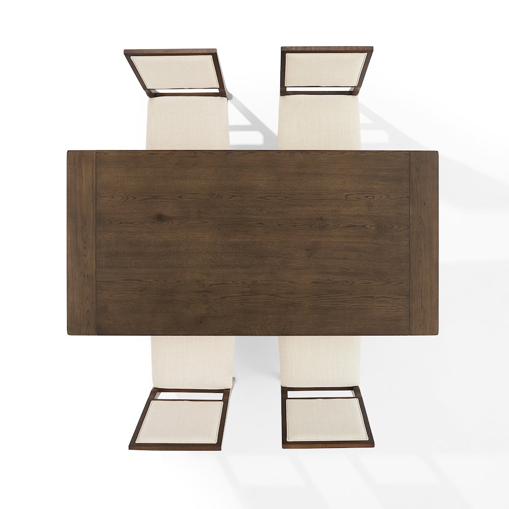 Joanna 5-Piece Dining Table Set For 4 - Table & 4 Upholstered Back Chairs