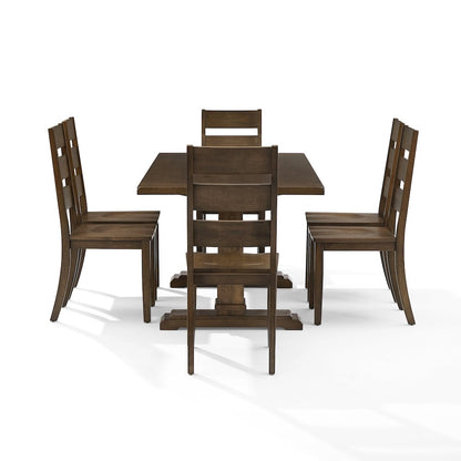 Joanna 7-Piece Dining Table Set For 6 - Table & 6 Ladder-Back Chairs
