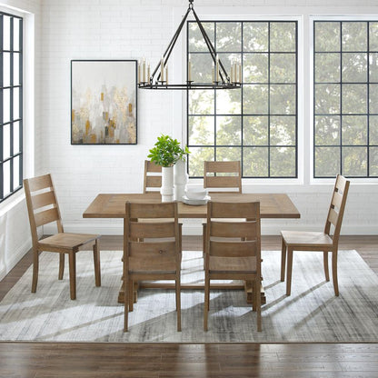Joanna 7-Piece Dining Table Set For 6 - Table & 6 Ladder-Back Chairs
