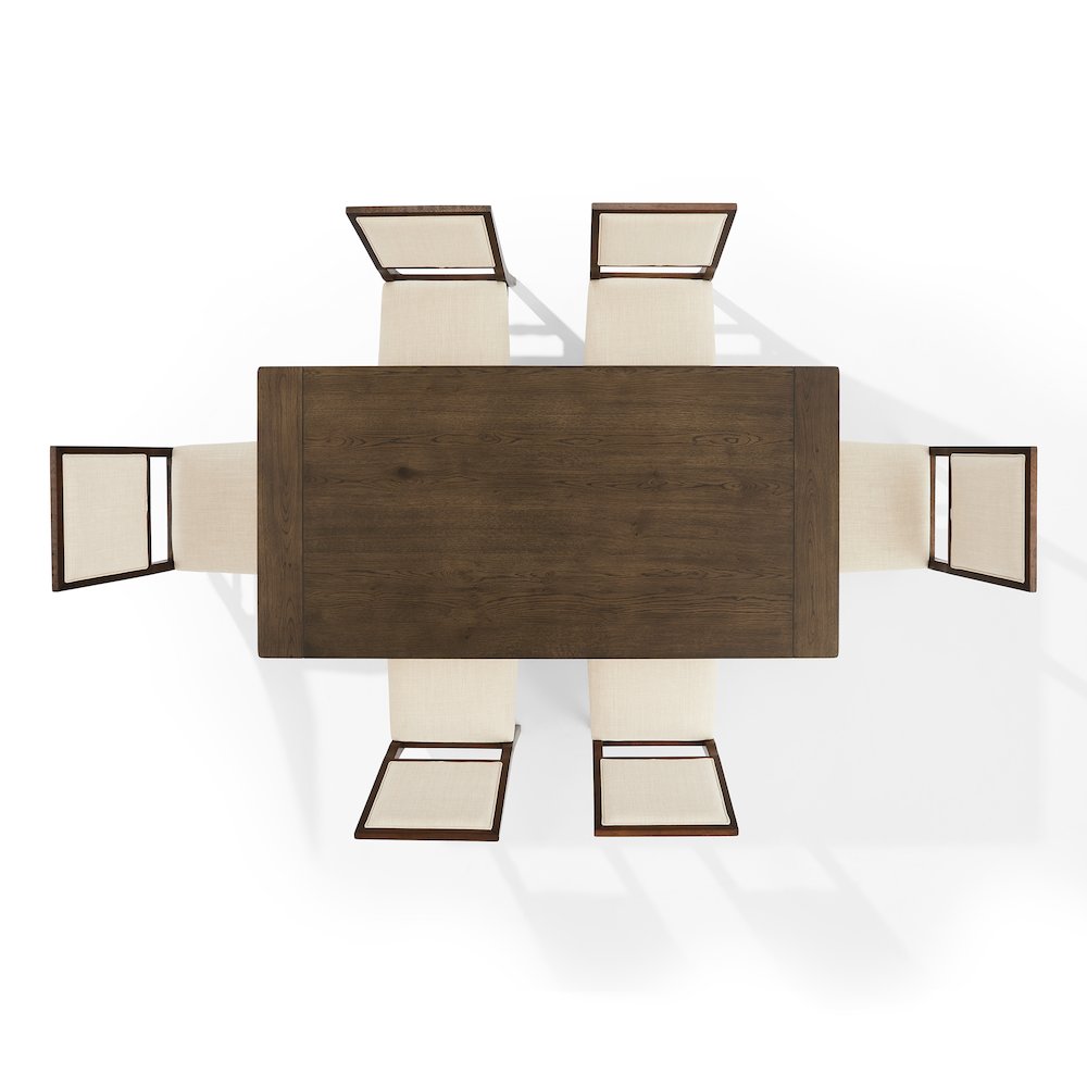 Joanna 7-Piece Dining Table Set For 6 - Table & 6 Upholstered Back Chairs