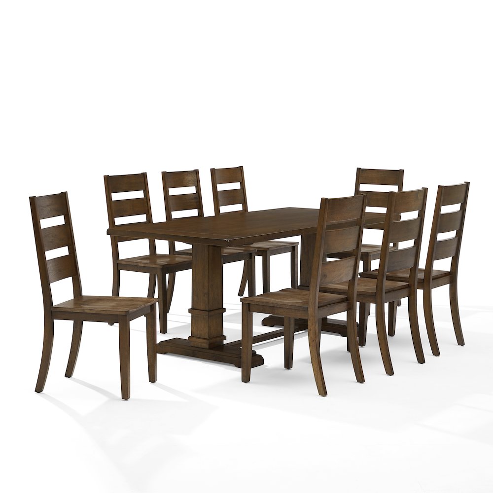 Joanna 9-Piece Dining Table Set For 8 - Table & 8 Ladder-Back Chairs