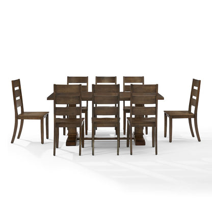 Joanna 9-Piece Dining Table Set For 8 - Table & 8 Ladder-Back Chairs