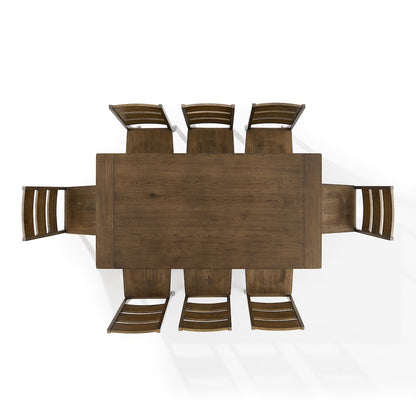 Joanna 9-Piece Dining Table Set For 8 - Table & 8 Ladder-Back Chairs