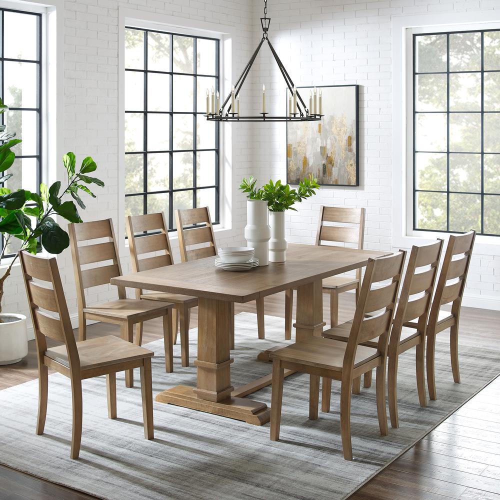 Joanna 9-Piece Dining Table Set For 8 - Table & 8 Ladder-Back Chairs