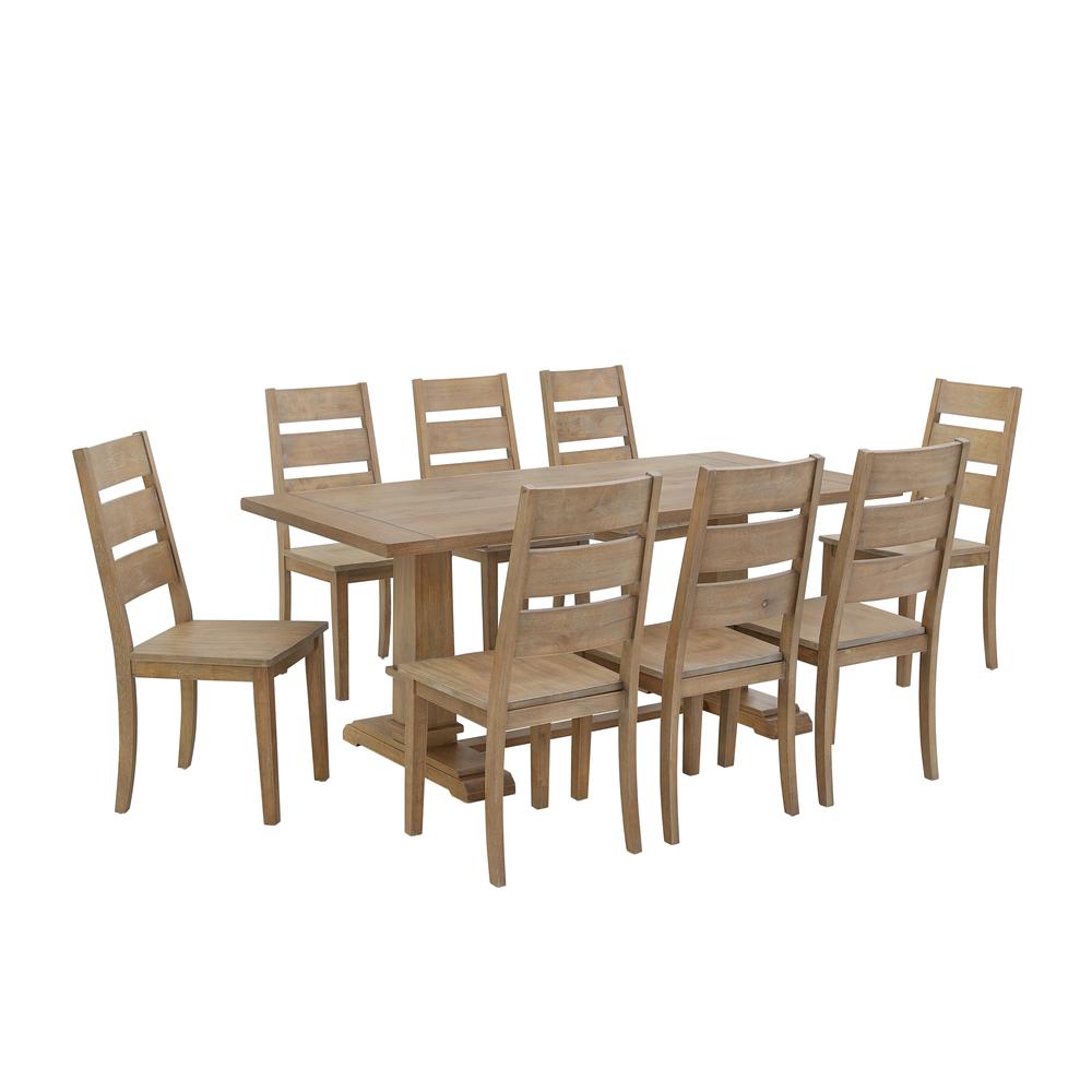 Joanna 9-Piece Dining Table Set For 8 - Table & 8 Ladder-Back Chairs