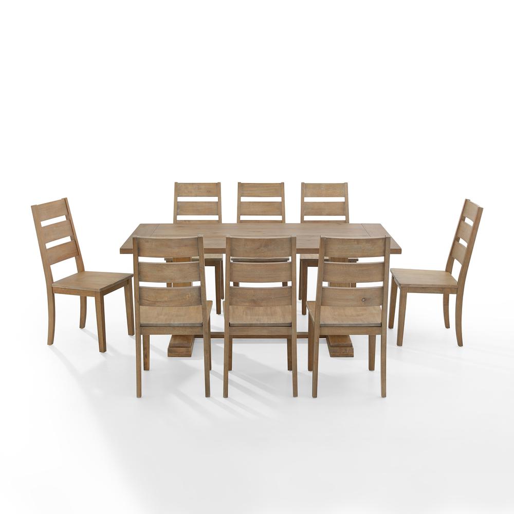 Joanna 9-Piece Dining Table Set For 8 - Table & 8 Ladder-Back Chairs