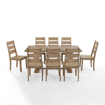 Joanna 9-Piece Dining Table Set For 8 - Table & 8 Ladder-Back Chairs