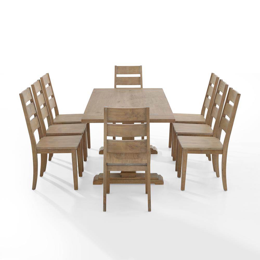 Joanna 9-Piece Dining Table Set For 8 - Table & 8 Ladder-Back Chairs