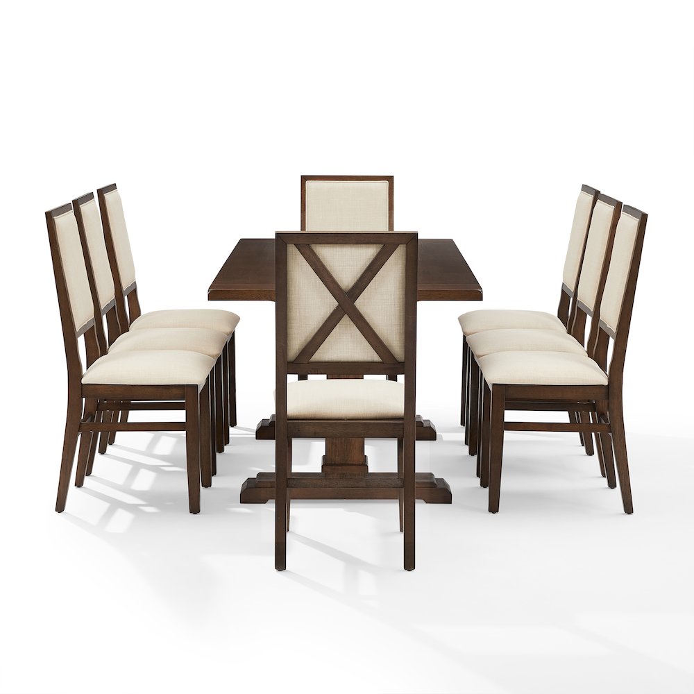 Joanna 9-Piece Dining Table Set For 8 - Table & 8 Upholstered Back Chairs