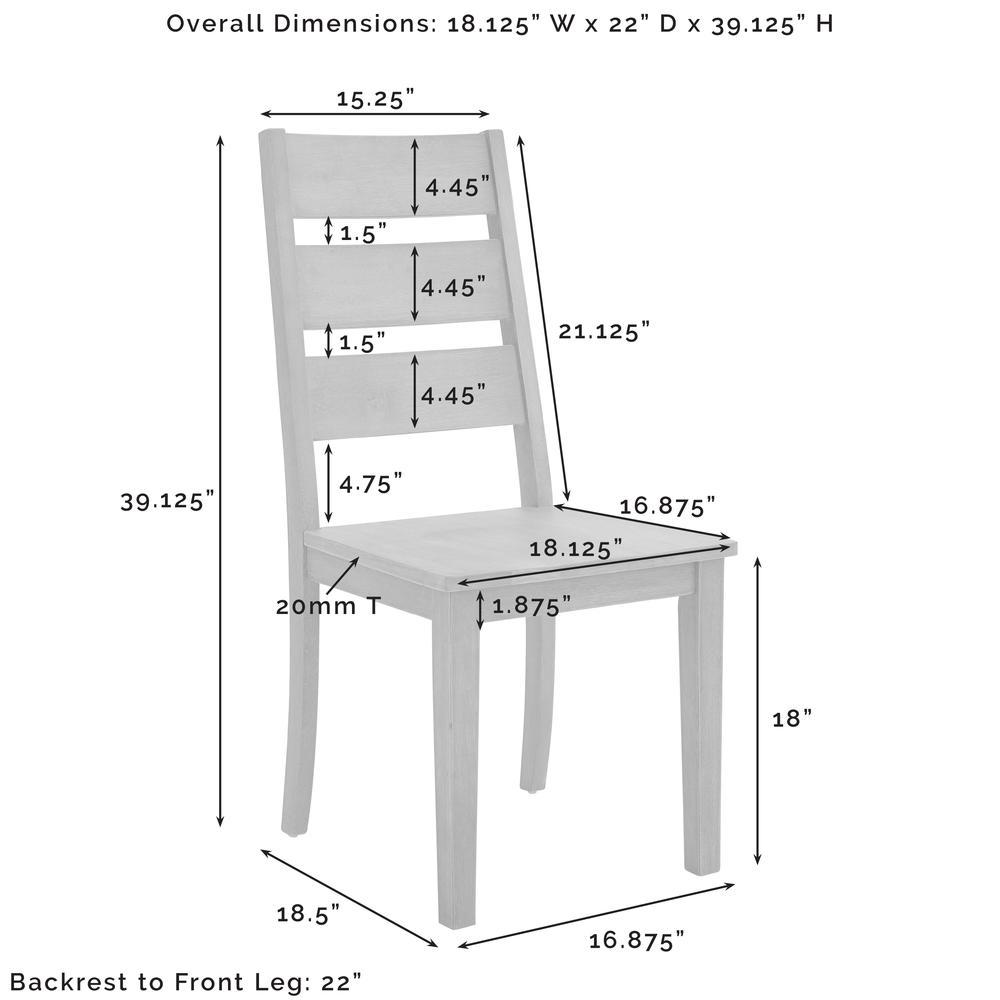 Joanna 7-Piece Dining Table Set For 6, Table, 4 Ladder-Back Chairs, 2 Chairs