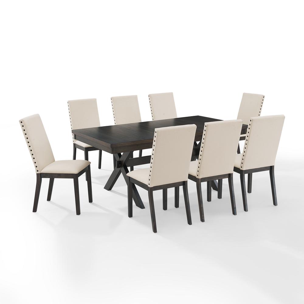 Hayden 9-Piece Dining Table Set For 8 - Table & 8 Upholstered Chairs