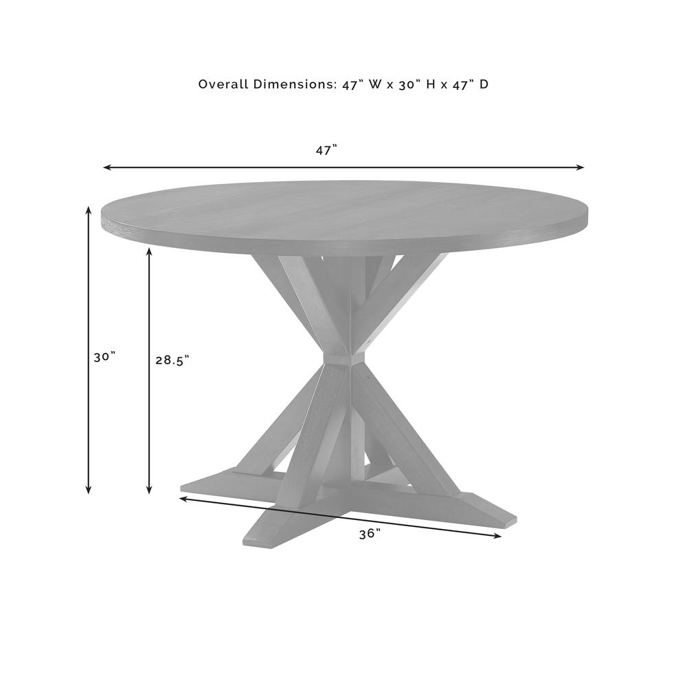 Hayden 5-Piece Round Dining Table Set For 4 - Table & 4 Upholstered Chairs
