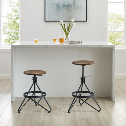 Kalen 2-Piece Adjustable Height Swivel Bar Stool Set - 2 Stools