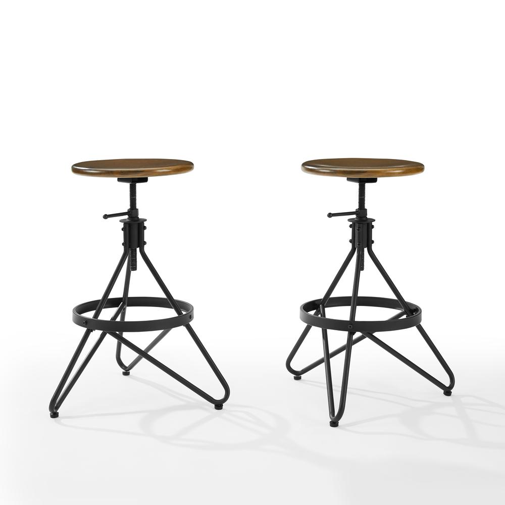 Kalen 2-Piece Adjustable Height Swivel Bar Stool Set - 2 Stools
