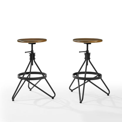 Kalen 2-Piece Adjustable Height Swivel Bar Stool Set - 2 Stools