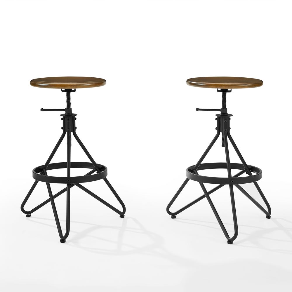 Kalen 2-Piece Adjustable Height Swivel Bar Stool Set - 2 Stools