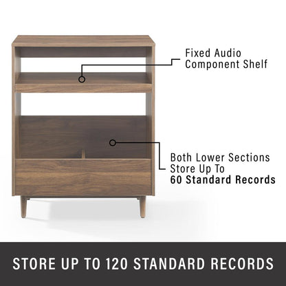 Liam 2-Pcs Record Player Stand And Vinyl Storage Set