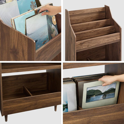 Liam 2-Pcs Record Player Stand And Vinyl Storage Set