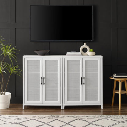 Milo 2-Piece Media Sideboard Cabinet Set - 2 Storage Pantries