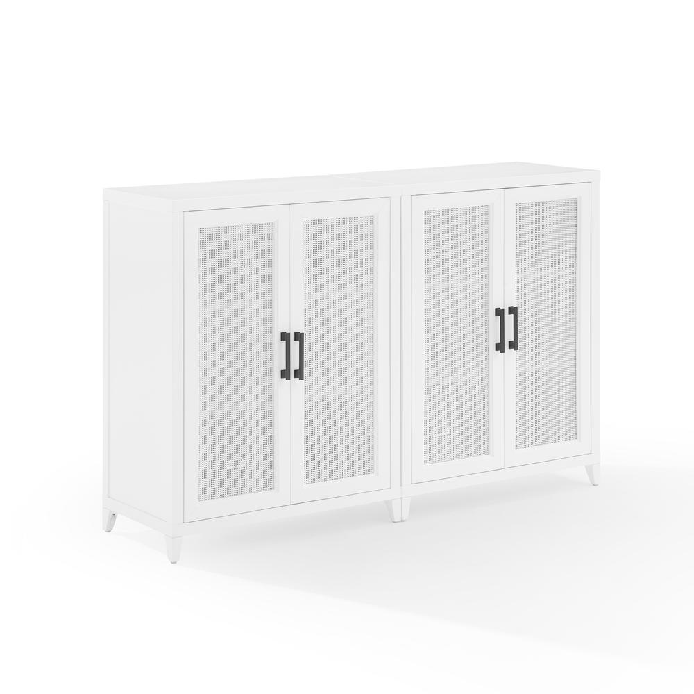 Milo 2-Piece Media Sideboard Cabinet Set - 2 Storage Pantries