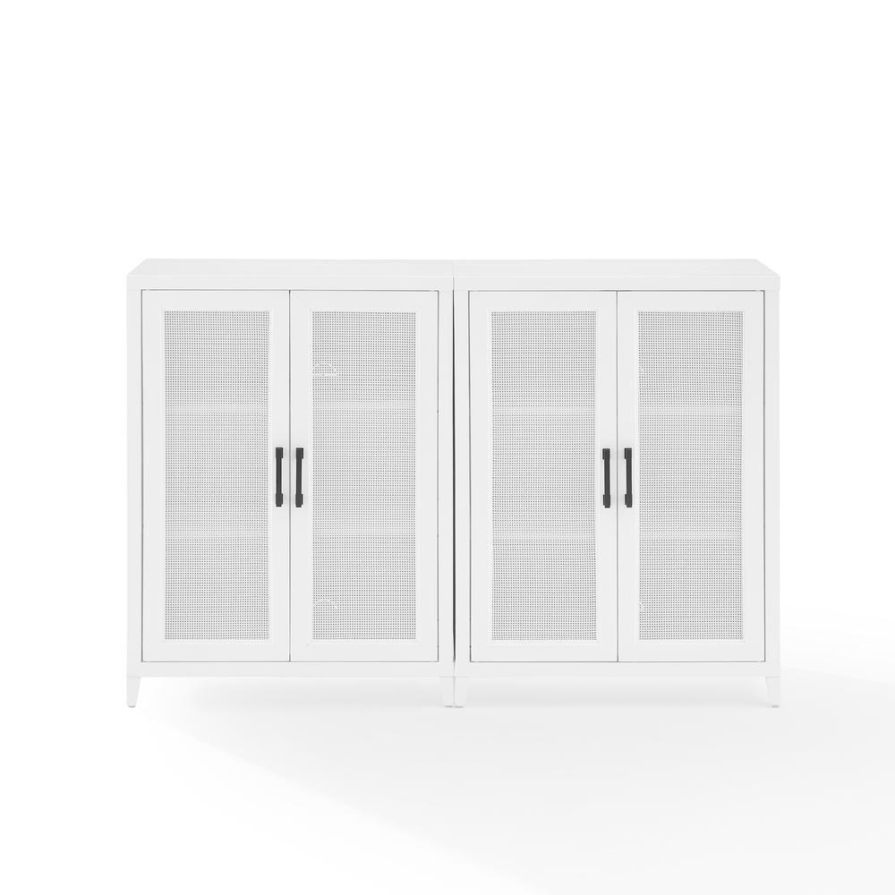 Milo 2-Piece Media Sideboard Cabinet Set - 2 Storage Pantries