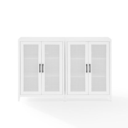 Milo 2-Piece Media Sideboard Cabinet Set - 2 Storage Pantries
