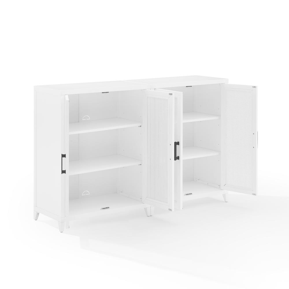 Milo 2-Piece Media Sideboard Cabinet Set - 2 Storage Pantries