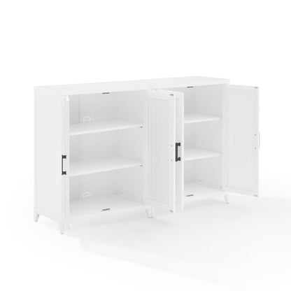 Milo 2-Piece Media Sideboard Cabinet Set - 2 Storage Pantries
