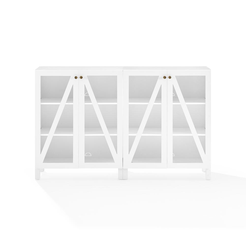 Cassai 2-Piece Media Sideboard Cabinet Set - 2 Storage Pantries