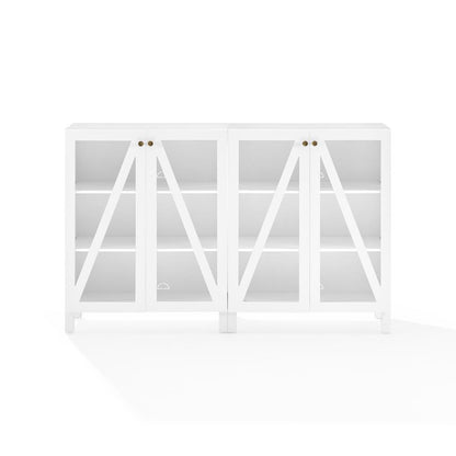 Cassai 2-Piece Media Sideboard Cabinet Set - 2 Storage Pantries
