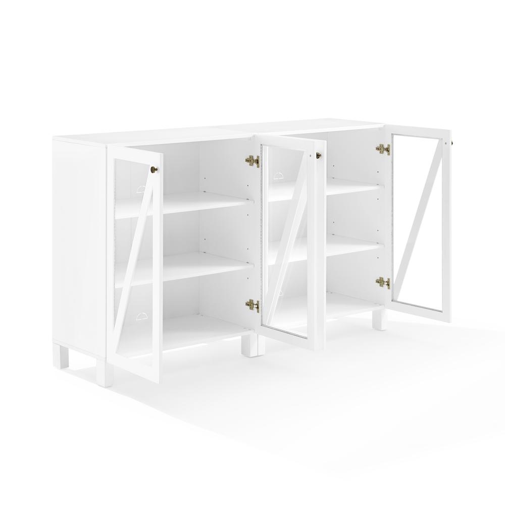 Cassai 2-Piece Media Sideboard Cabinet Set - 2 Storage Pantries