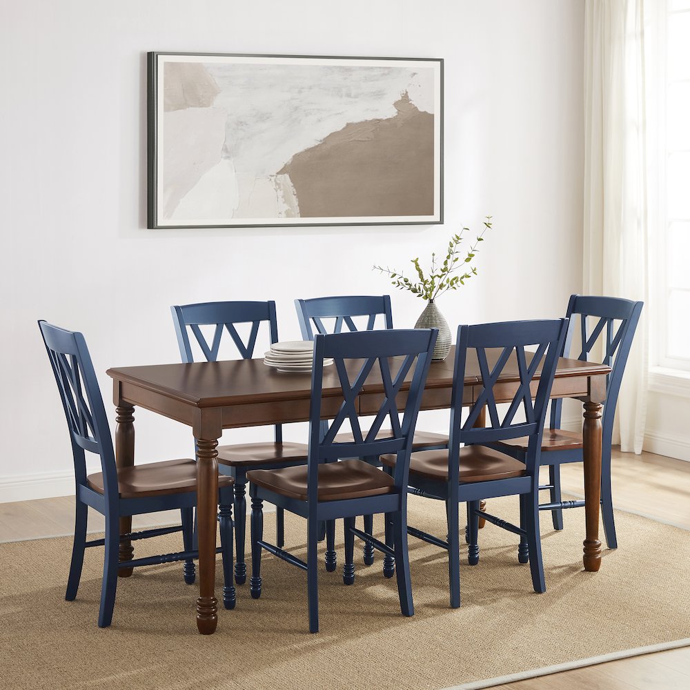 Shelby 7-Piece Dining Table Set For 6 - Table & 6 Chairs