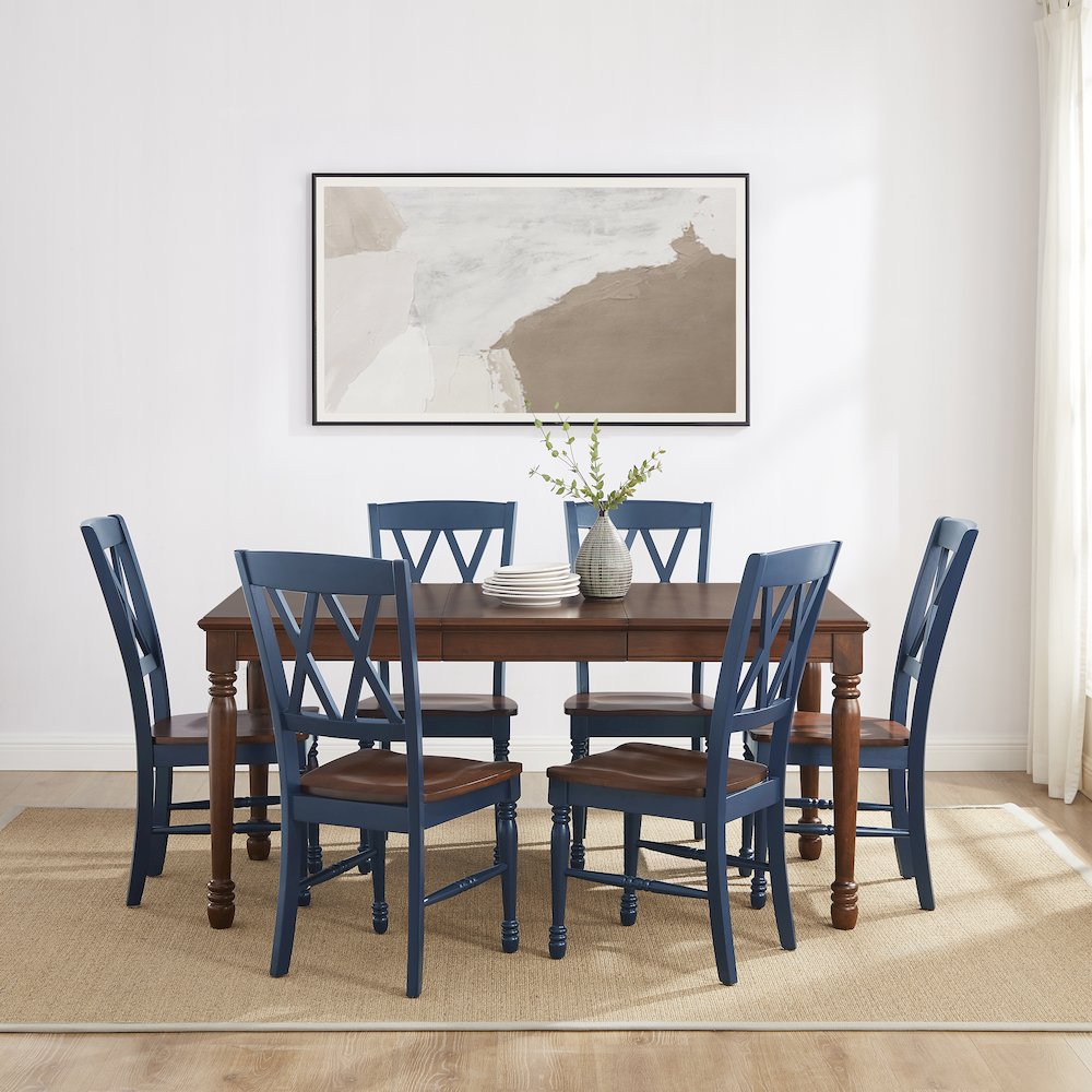 Shelby 7-Piece Dining Table Set For 6 - Table & 6 Chairs