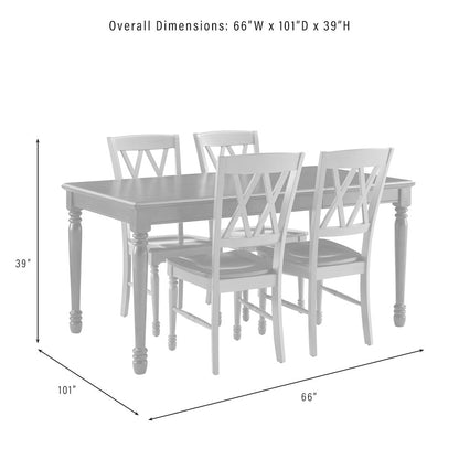 Shelby 5-Piece Dining Table Set For 4 - Table & 4 Chairs