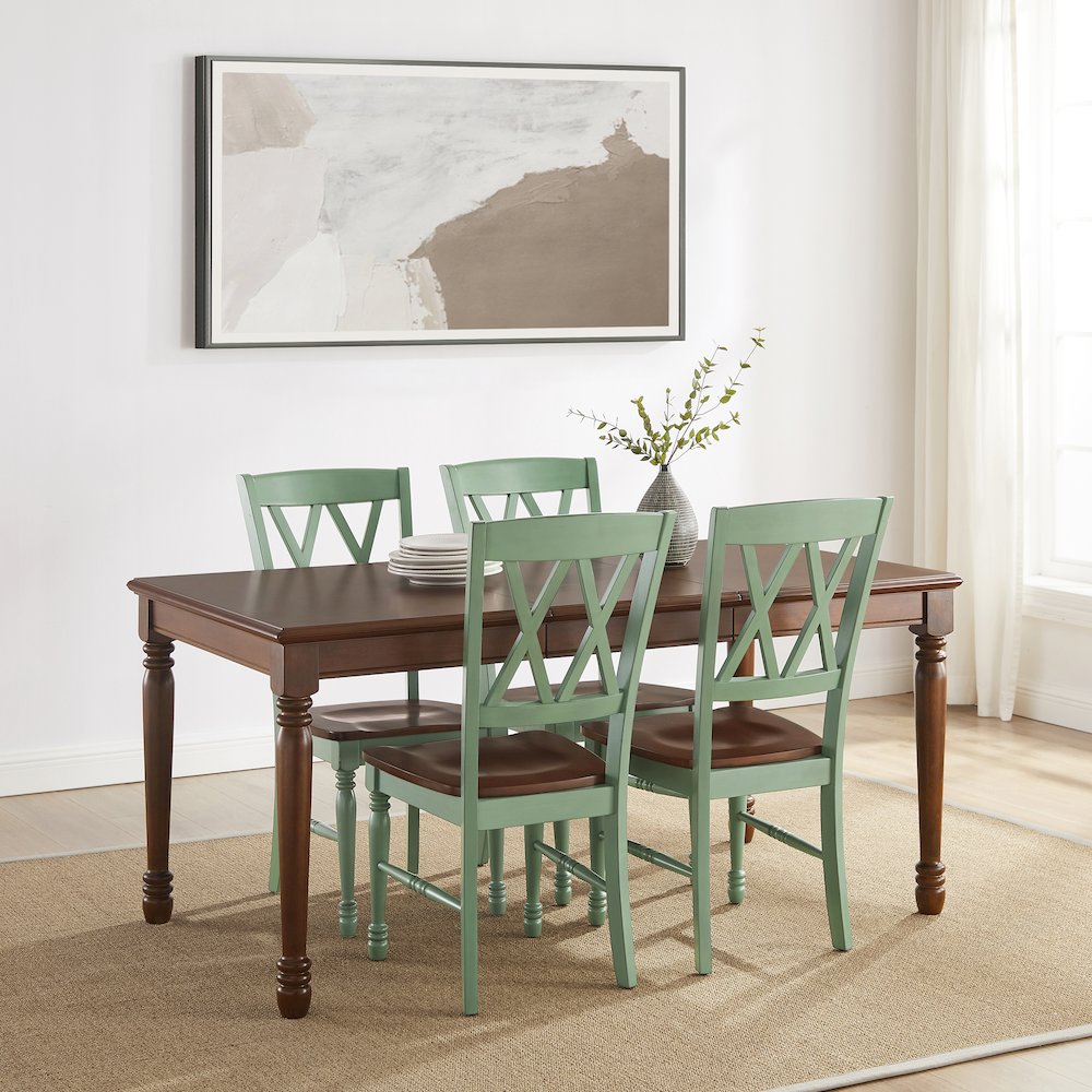 Shelby 5-Piece Dining Table Set For 4 - Table & 4 Chairs