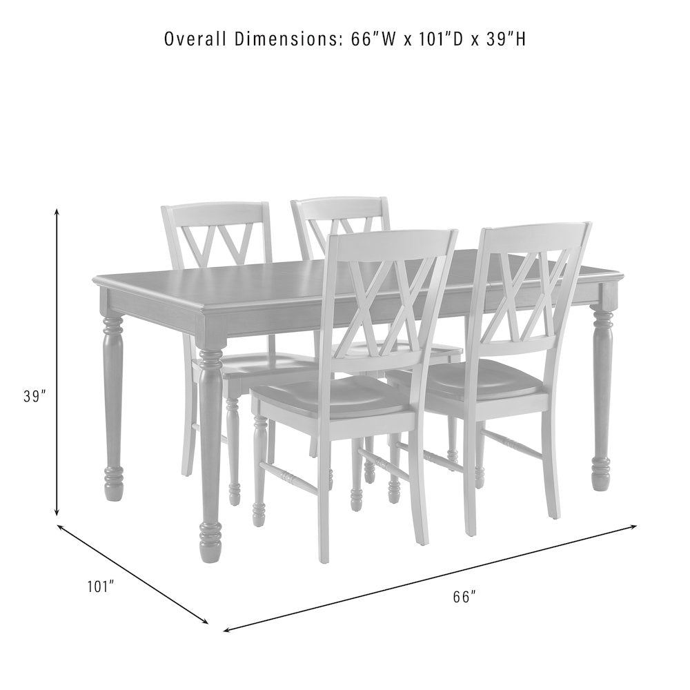Shelby 5-Piece Dining Table Set For 4 - Table & 4 Chairs