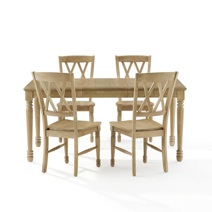 Shelby 5-Piece Dining Table Set For 4 White Oak - Table & 4 Chairs