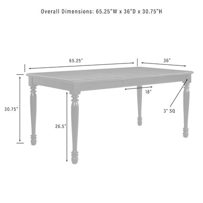 Shelby 5-Piece Dining Table Set For 4 White Oak - Table & 4 Chairs