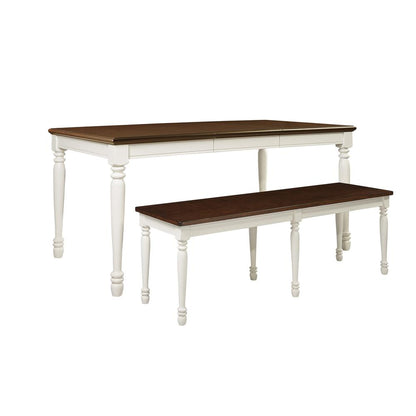 Shelby 3-Piece Dining Table Set For 6 - Table & 2 Benches
