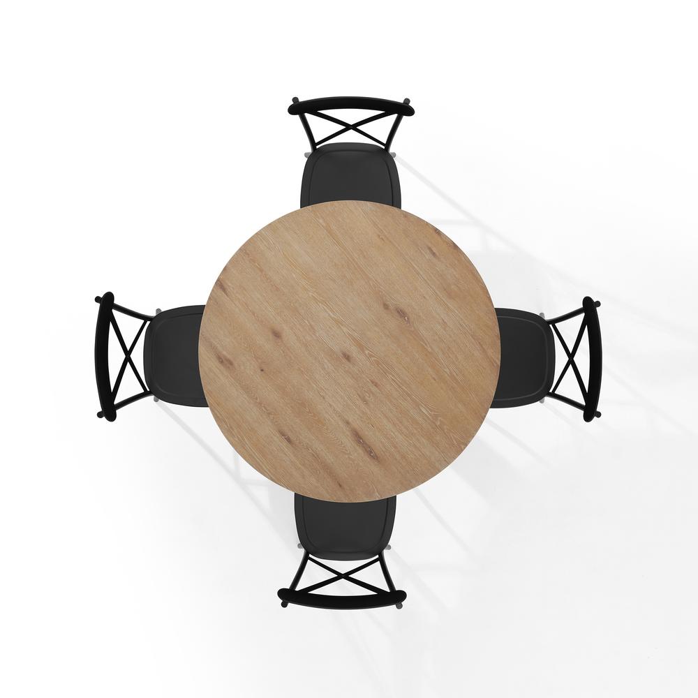Joanna 5-Piece Round Dining Table Set W/Camille Chairs - Table & 4 Chairs