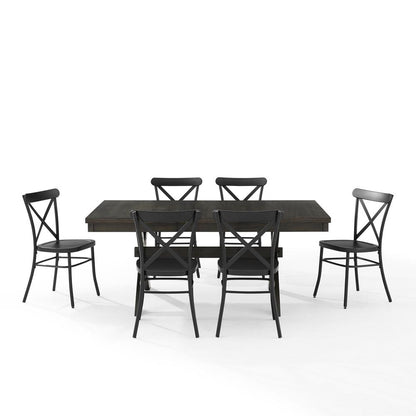 Hayden 7-Piece Dining Table Set For 6 W/Camille Chairs - Table & 6 Chairs