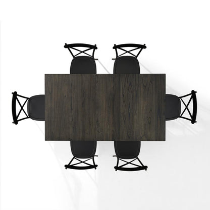 Hayden 7-Piece Dining Table Set For 6 W/Camille Chairs - Table & 6 Chairs