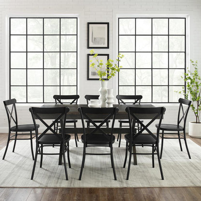 Hayden 9-Piece Dining Table Set For 8 W/Camille Chairs - Table & 8 Chairs